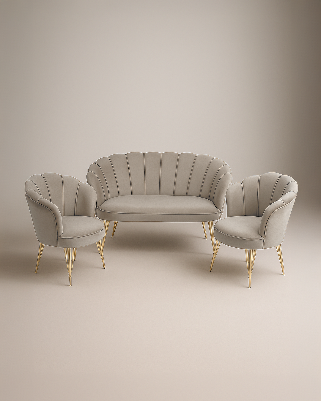Set Petalo Velluto Beige