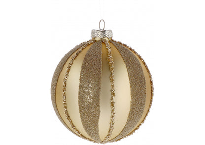 Set 6 sfere di natale oro in vetro da 12 cm