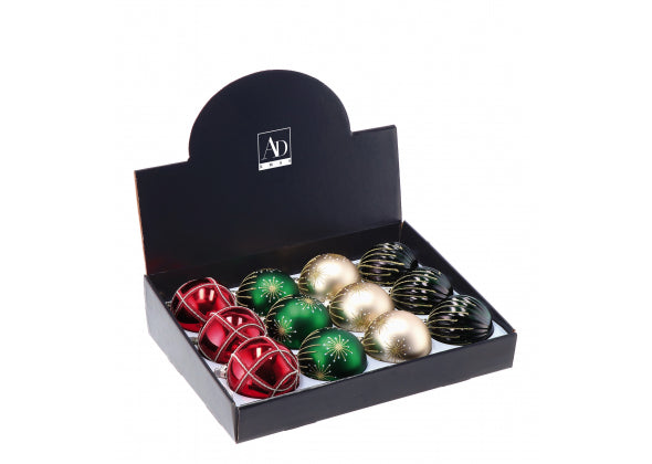 Pallina di natale in vetro d 8 cm