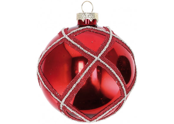 Pallina di natale in vetro d 8 cm