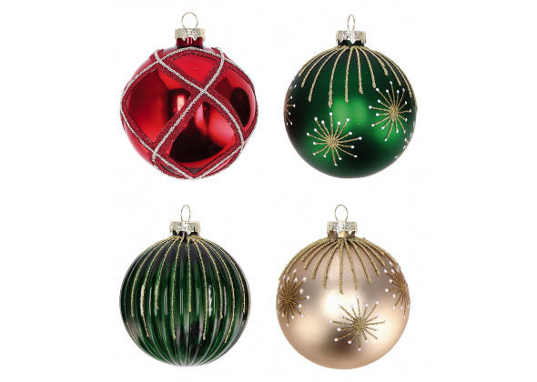 Pallina di natale in vetro d 8 cm