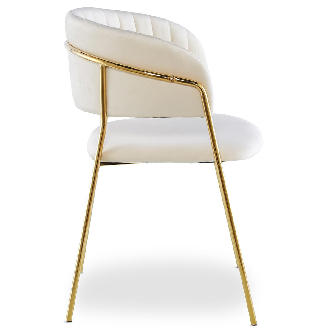 Sedia in velluto crema