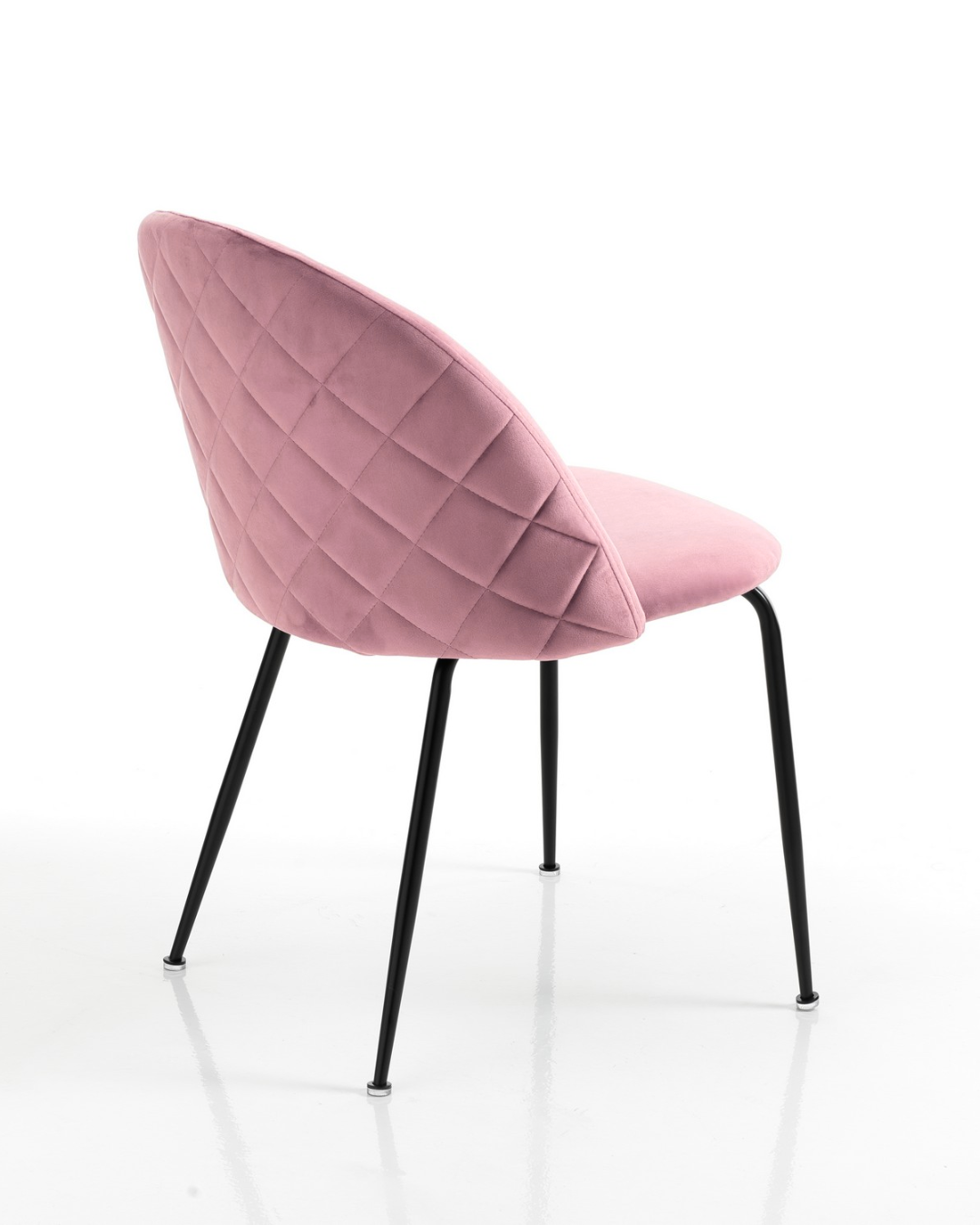 Sedia in velluto rosa