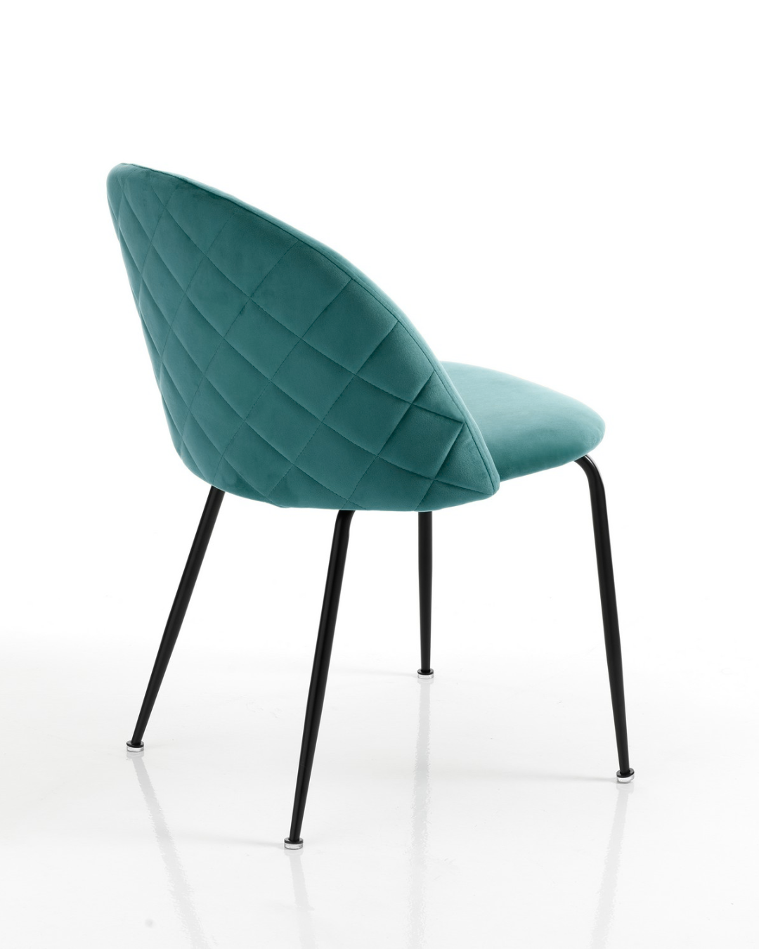 Sedia in velluto verde