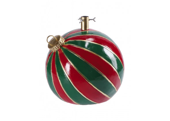 Base albero di natale in magnesio mag palla di natale rossa e verde cm. 41,5 x h. cm. 44