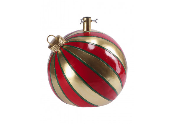 Base albero di natale in magnesio mag palla di natale rossa e oro cm. 41,5 x h. cm. 44