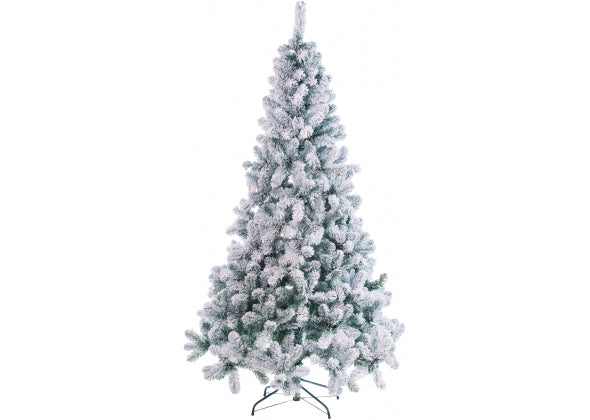 Albero di natale innevato in pvc morgex 760 rametti da 210cm