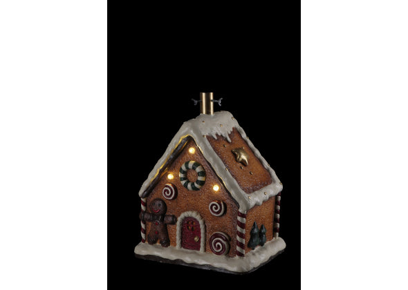 Base per albero di Natale in magnesia casetta 3 led