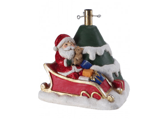 Base albero di natale in magnesio mag babbo natale cm. 40 x 38 x h. cm. 42