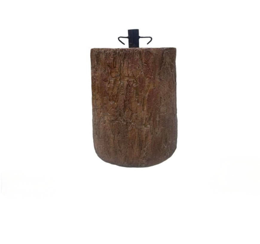 Tronco base albero di natale 28cm marrone